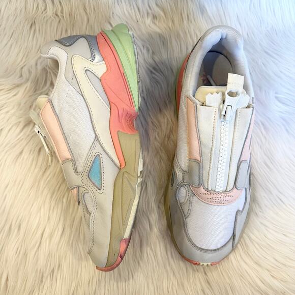 ADIDAS Falcon Zip Sneakers Chunky Low Top Retro EG6740 Tactile Rose/ White - Picture 6 of 10